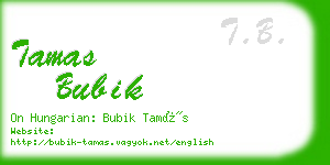 tamas bubik business card